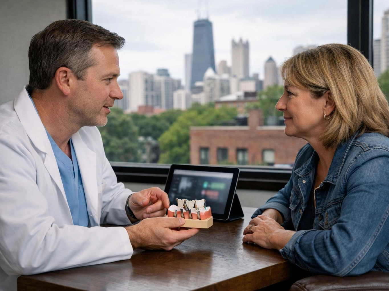 Mexico implant treatment records review for Oak Park patient